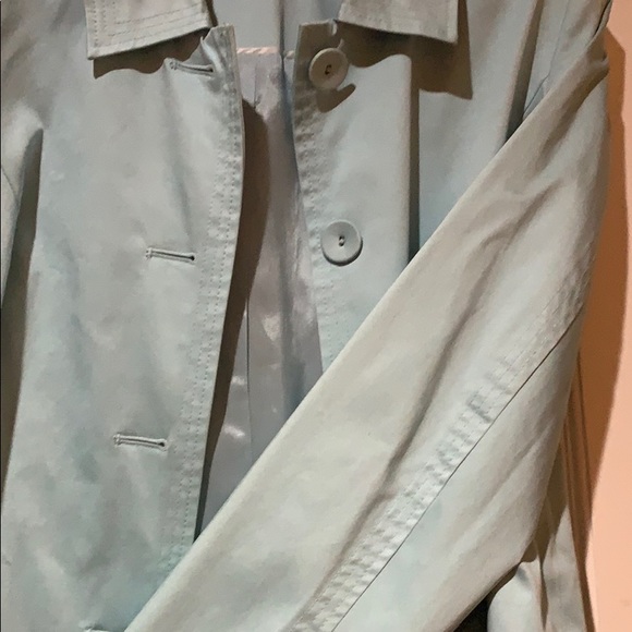 Sky blue Sigrid Olsen blue trench coat in large - Picture 3 of 4